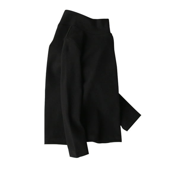 Toddler Turtleneck Kids Boys Girls Solid Color Long Sleeve Shirt Fall Winter Blouse Unisex Basic Warm Clothes