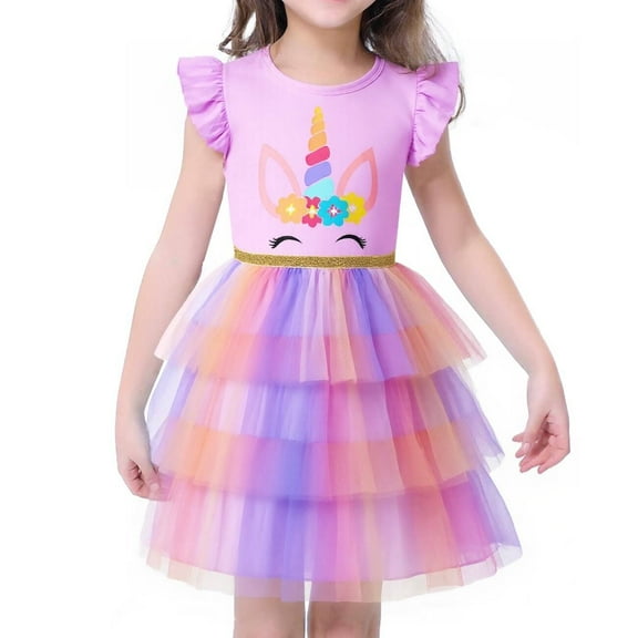 Toddler Tutu Dresses Girls Unicorn Dress 3T (973)