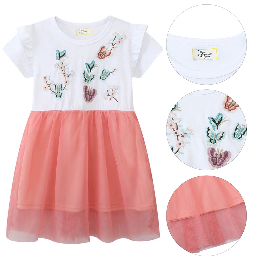 Toddler Girl Lapels Embroidered Cherry 2 Pieces Set