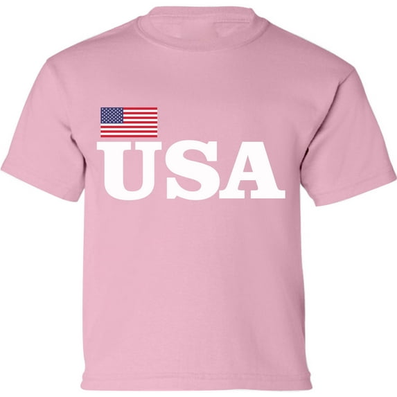 Toddler USA Shirt - Girls Boys Graphic Tees - American Flag 4th of July Patriotic Timeless 2T 3T 4T 5/6T