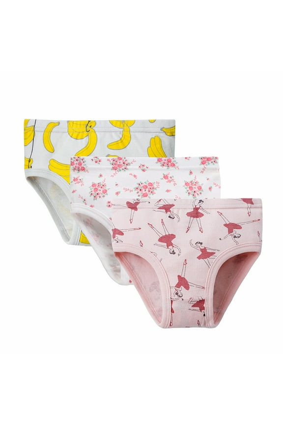 Toddler Underwear 12-18 Months Kids Cute Print Shorts 3Pcs Comfortable Stretchy Breathable Lightweight Delicate Daily Boxer Briefs
