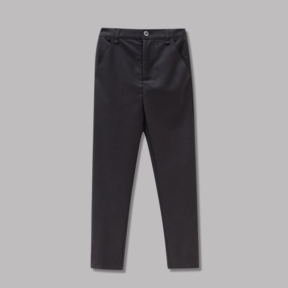Toddler Uniform Pants Girl New Uniform Pants for Boys and Girls Pull on Loose School Golf Adjustable Waist Pant Kids Straight Leg Trousers Black 11 Years