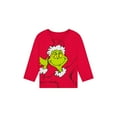 thumbnail image 1 of Toddler Unisex Grinch Christmas Long Sleeve T-Shirt, Red, 3T, 1 of 3