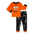 thumbnail image 1 of Toddler Unisex Matching Family Halloween Pajamas Boo Crew, 2-Piece Set, 1 of 3