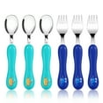 thumbnail image 1 of Toddler Utensils Kids Silverware, 6PCS Stainless Steel Toddler Spoons Forks Set, Kids Flatware Set, Children Cutlery Set Boys Utensils for Toddlers 2-5 Years Old (Submarine), 1 of 8