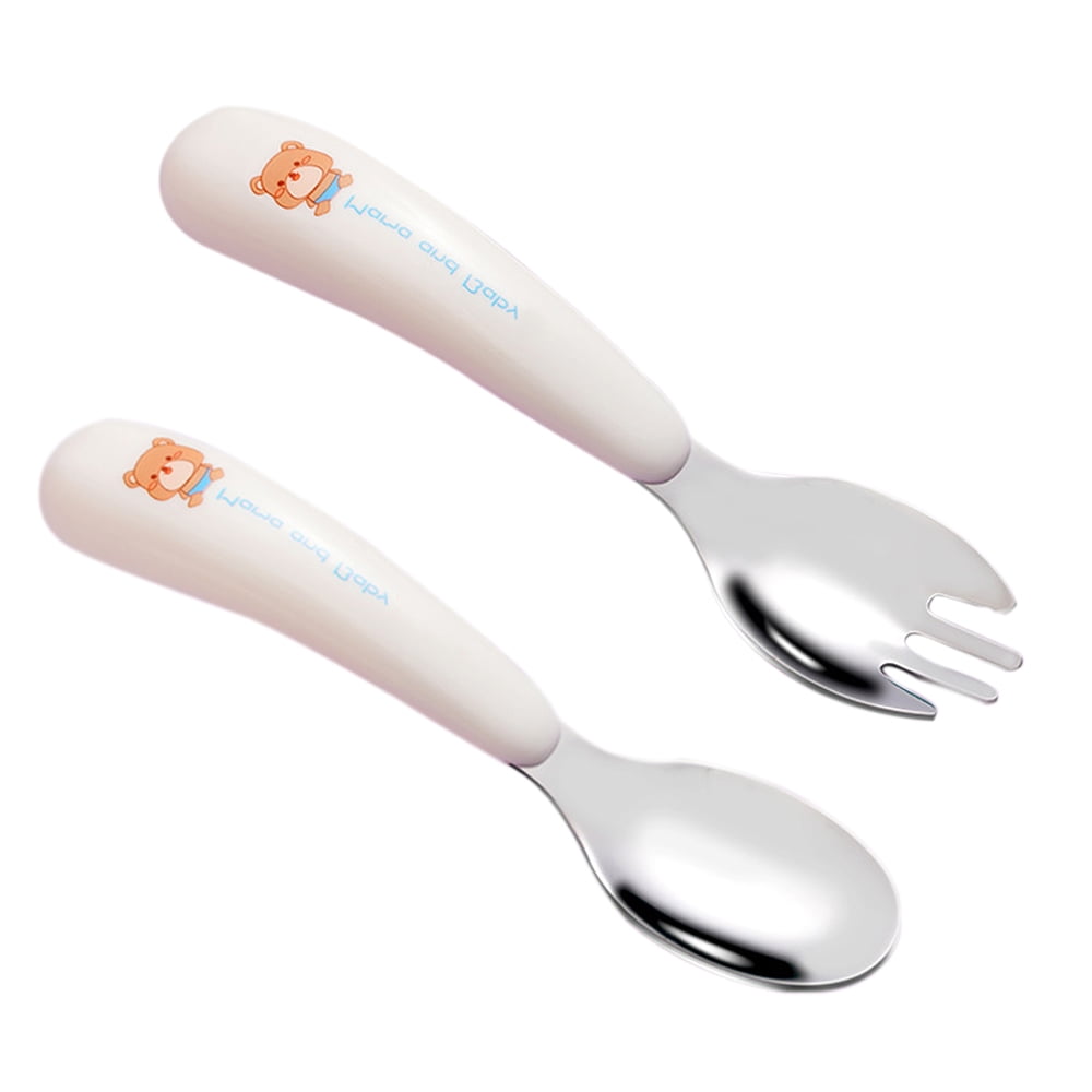 Toddler Utensils with Case, Kids Spoons and Forks Selffeeding, Stainless Steel Baby Silverware