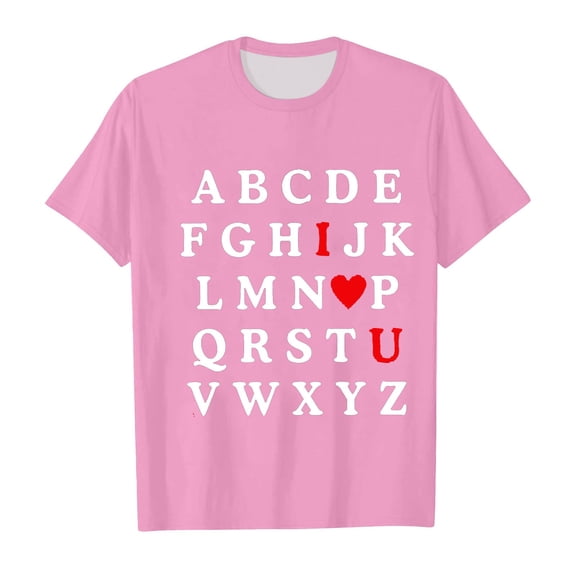 Toddler Valentine T Shirts for Girls Short Sleeve Graphic Tees Crew Neck Casual Pullover Girls Clothes Size 3-4 Years