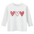 thumbnail image 1 of Toddler Valentine T Shirts for Girls Three Quarter Sleeve Graphic T-Shirts Crewneck Casual Pullover Top Girls T-Shirts 3-4 Years, 1 of 3