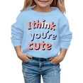 thumbnail image 1 of Toddler Valentines Day Outfit Boy Crewneck Sweatshirt Lover Heart Letter Print Long Sleeve Pullover Girls Sweaters for Toddler Girls 5-6 Years, 1 of 4