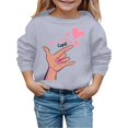 thumbnail image 1 of Toddler Valentines Day Outfit Boy Crewneck Sweatshirt Lover Heart Letter Print Long Sleeve Pullover Kids Clothes Girls for Boys 5-6 Years, 1 of 4