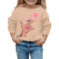 thumbnail image 1 of Toddler Valentines Day Outfit Girl Crew Neck Sweatshirt Love Heart Print Long Sleeve Pullover Kids Clothes Girls for Toddler Girl 6-7 Years, 1 of 4