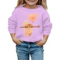 thumbnail image 1 of Toddler Valentines Day Outfit Girl Crewneck Sweatshirt Lover Themed Letter Print Long Sleeve Pullover Boy Clothes for Girl 6-7 Years, 1 of 4