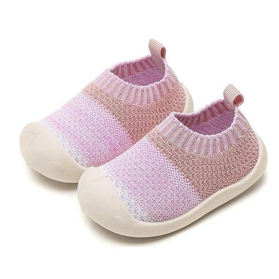 Toddler Walking Shoes Sock Shoes Breathable On Sneakers Non With Soft Rubber Soles Shoes Girls Pink 12 Months-15 Months