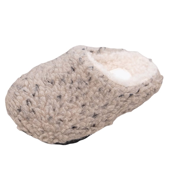 Toddler Warm Winter House Slippers Boys Girls Plush Indoor Slippers Lightweight Non Slip Furry Linned Slide Shoes Beige Size 9 Toddler