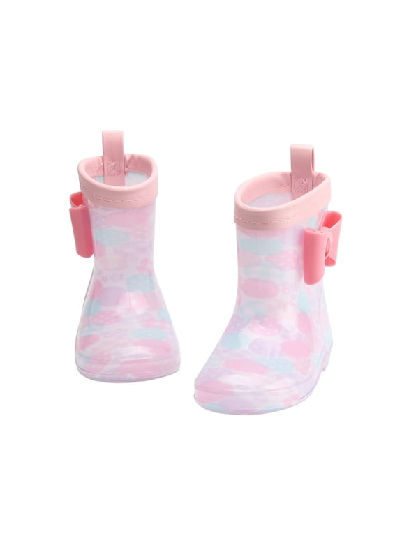 Toddler Waterproof Rain Toddler Boys House Shoes Boots Cartoon Bowknot Boots Toddler Boy Boys Girls Rain Boots Waterproof Non Boys Size 12 Hiking Boots Shoes Outdoor Shoes 8