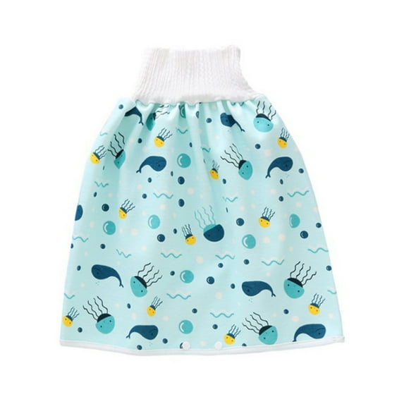 Toddler Waterproof Training Pants Cloth Diaper Skirts for Baby Boy Girl Night Time Sleeping Bed Clothes for Potty Training