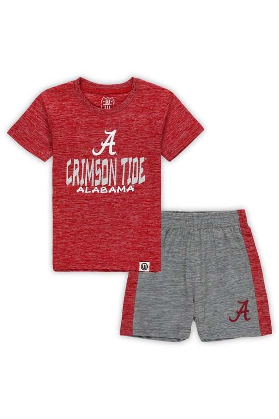 Toddler Wes & Willy Alabama Crimson Tide Cloudy Yarn T-Shirt & Shorts Set