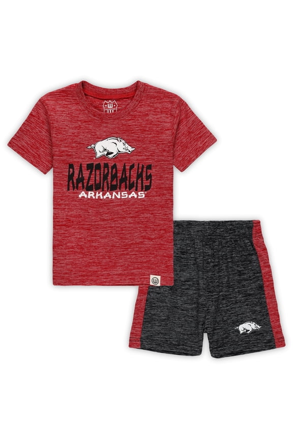 Toddler Wes & Willy Arkansas Razorbacks Cloudy Yarn T-Shirt & Shorts Set
