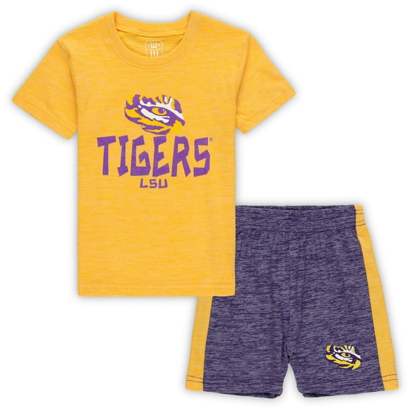 Toddler Wes & Willy LSU Tigers Cloudy Yarn T-Shirt & Shorts Set