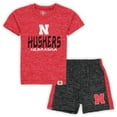 thumbnail image 1 of Toddler Wes & Willy Nebraska Huskers Cloudy Yarn T-Shirt & Shorts Set, 1 of 3