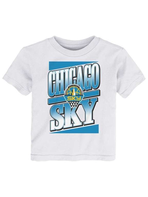 Toddler White Chicago Sky Team Stack T-Shirt