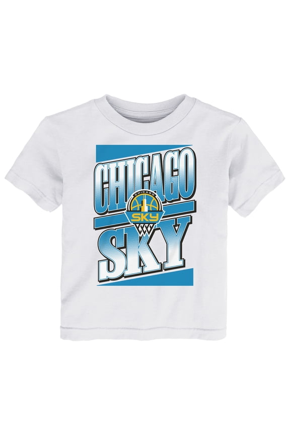 Toddler White Chicago Sky Team Stack T-Shirt