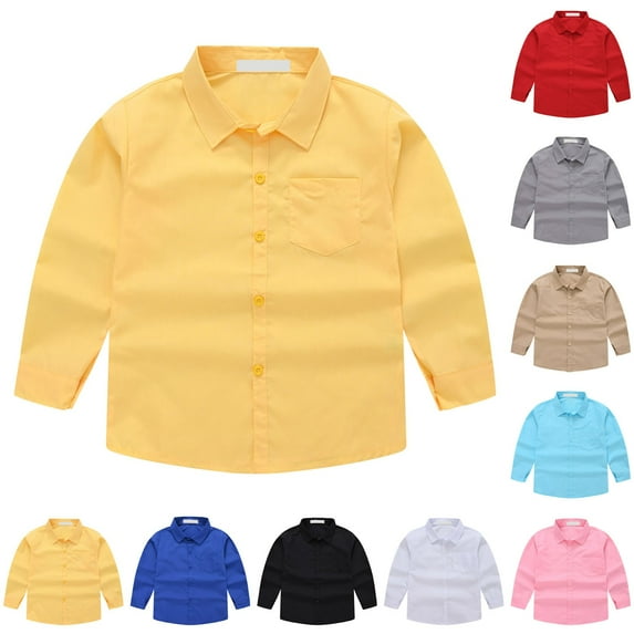 Toddler White Dress Shirt For Boys Boys Short Sleeve Dress Shirts Kids Summer School Uniform Button Down Shirt 5-14 Years Boys' Expandable Collar Button Down Dress Shirt