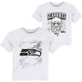 thumbnail image 1 of Toddler White Seattle Seahawks Coloring Activity Two-Pack T-Shirt Set, 1 of 1