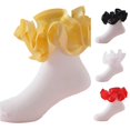 thumbnail image 1 of Toddler White Socks Floor Socks Lace Socks with Ripple and Ruffle Socks for Toddler Girls Fix Socks 4-6 Years, 1 of 4