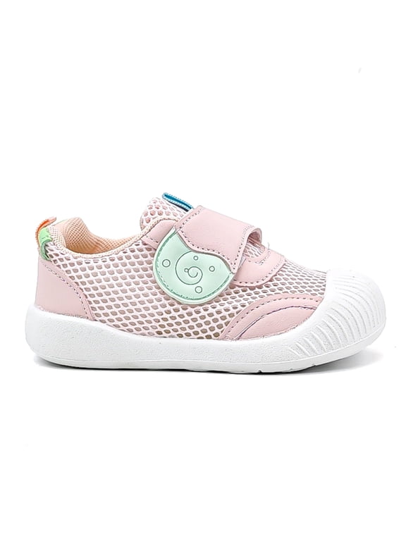 Toddler Wide Toe Box Shoes Kids Girls Boys Breathable Barefoot Hook & Loop Lightweight Walking Sneakers Casual Flexible Sole Slip On