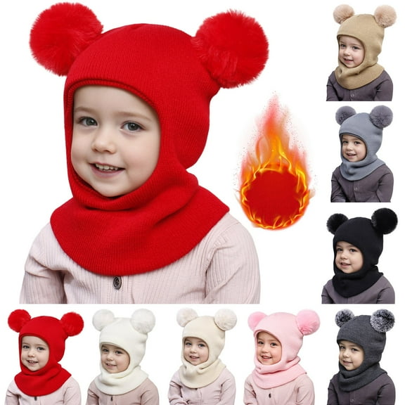 Toddler Winter Beanie Hat And Scarf Set Knit Warm For Boys Girls