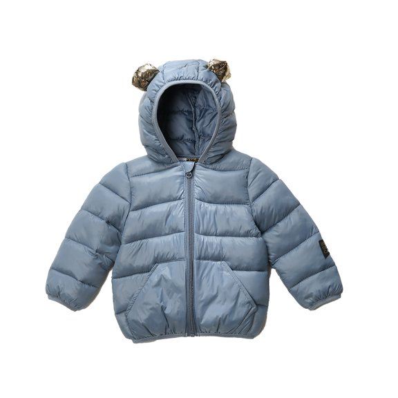 Toddler Winter Coat,Baby Boys Puffer Coat Bear Ear Hooded Jacket Long Sleeve Light Winter Coats for Baby Toddler Girls Fall Jacket Baby Boy Clothes