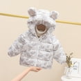 thumbnail image 1 of Toddler Winter Coat Baby Boys Puffer Coat Cute Bear Ear with Hoods Zipper Up Down Coats for Baby Baby Boy Jacket Winter Baby Girl Clothes 12-18 Months, 1 of 6