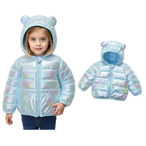 Toddler Winter Coat,Baby Boys Puffer Coat Cute Bear Ear with Hoods Windproof Down Jacket for Baby Girls Child Puffer Jacket Baby Boy Clothes