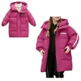 thumbnail image 1 of Toddler Winter Coat,Baby Boys Puffer Coat Mid-length Hooded Jacket Lightweight Puffer Jacket For Baby Toddler Child Down Jacket, 1 of 4
