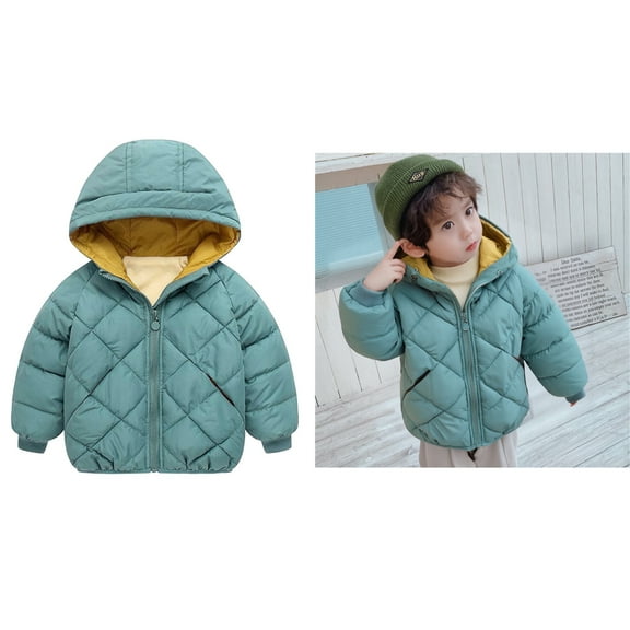 Toddler Winter Coat,Baby Girls Puffer Coat Baby Hoodie Thicken Windproof Zipper Warm Outwear for Toddler Baby Girls Outerwear Coats Warm Thick Clothes