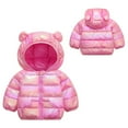 thumbnail image 1 of Kids Winter Coat Little Boys Girls Puffer Coat Cute Pink Bear Ear with Hoods Zipper Windproof Jacket Outwear for Baby Girls Puffer Jacket Kids Baby Girl Winter Clothes 3T, 1 of 4