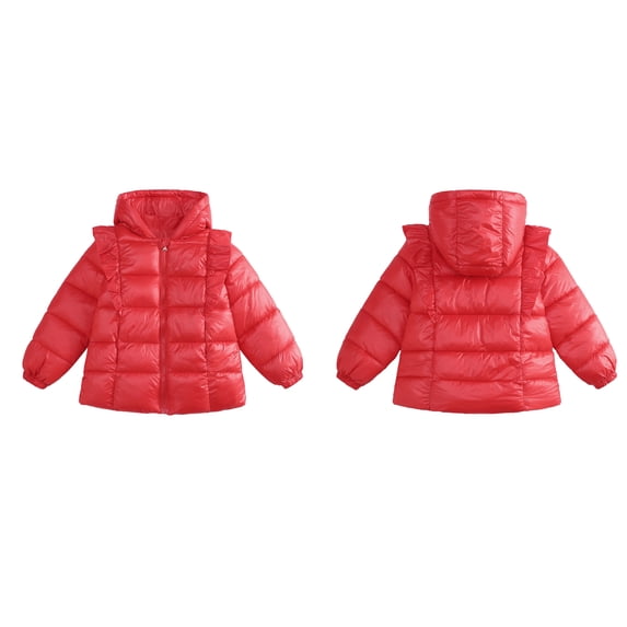 Toddler Winter Coat,Baby Girls Puffer Coat Hooded Jackets with Pockets Lightweight Puffer Jacket for Toddler Baby Girls Toddler Puffer Jacket Little Boys Girls Clothes