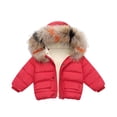 thumbnail image 1 of Toddler Winter Coat,Baby Girls Puffer Coat with Hoods Windproof Down Jacket for Toddler Baby Girls Fall Outfits for Girls Baby Winter Clothes, 1 of 5