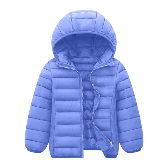 Toddler Winter Coat Boys Puffer Jacket with Pocket Zipper Hooded Coat Warm Windproof Winter Warm Thick Hooded Coats for Boys 7-8 Years