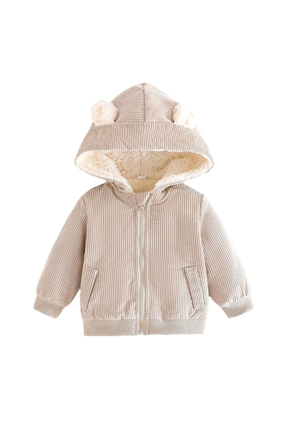 Toddler Winter Coat Baby Hoodie with Bear Ear for Baby Boys Toddler Fall Jacket Baby Boy Clothes 12-18 Months