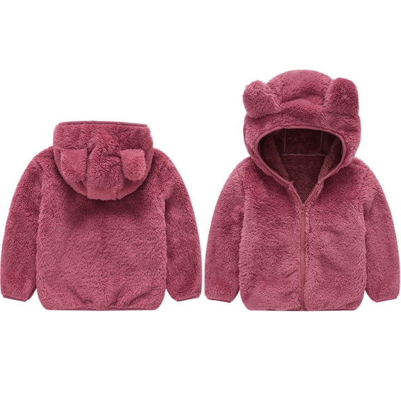 Toddler Winter Coat Jacket Bear Ear Cute Jackets for Kids Baby Toddler Puffer Jacket Little Boys Girls Clothes 2-3 Years