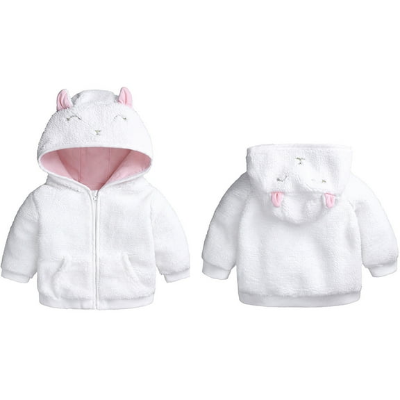 Toddler Winter Coat Jacket Cute Bear Ear Hooded Jackets with Pockets for Kids Baby Baby Girl Jacket Baby Boy Clothes 3-6 Months
