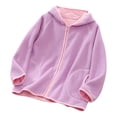 thumbnail image 1 of Toddler Winter Coat Girls Long Sleeve Autumn Solid Zippered Hoodie Thicken Warm Coats Outwear Jackets For Boys Purple 6 Years-7 Years, 1 of 4