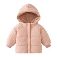 thumbnail image 1 of Toddler Winter Coat for Girls Puffer Jacket Boys Zipper Long Sleeve Kids Warm Winter Coat Outerwear Warm Hooded Outdoor Coats 12-18 Months Boys Jacket, 1 of 6