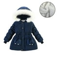 thumbnail image 1 of Toddler Winter Coat for Girls Warm Puffer Jackets Kids Full-Zip Long Sleeve Windproof Down Jacket Warm Hooded Outdoor Coats Winter Clothes for Baby Girl 2-3 Years, 1 of 9