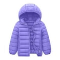 thumbnail image 1 of Toddler Winter Coat Kids Puffer Coat with Pocket Zip up Hooded Coat Solid Long Sleeve Windproof Child Down Jacket for Boys 11-12 Years, 1 of 3
