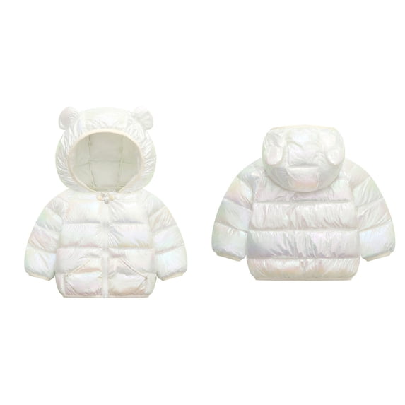 Toddler Winter Coat,Little Boys Girls Puffer Coat Bear Ear Cute Jackets Zipper Up Down Coats for Baby Girls Puffer Jacket Toddler Little Boys Girls Clothes