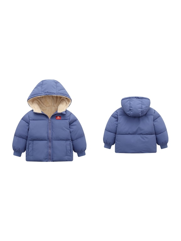 Toddler Winter Coat,Toddler Puffer Coat Baby Hoodie Thicken Windproof Zipper Warm Outwear for Toddler Baby Boys Boys Winter Jacket Warm Thick Clothes