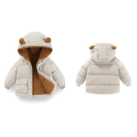 Toddler Winter Coat,Toddler Puffer Coat Bear Ear Cute Jackets Lightweight Puffer Jacket for Baby Toddler Winter Coat Warm Thick Clothes